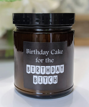 Birthday Bitch Snarky Amber Tumbler Soy Candle