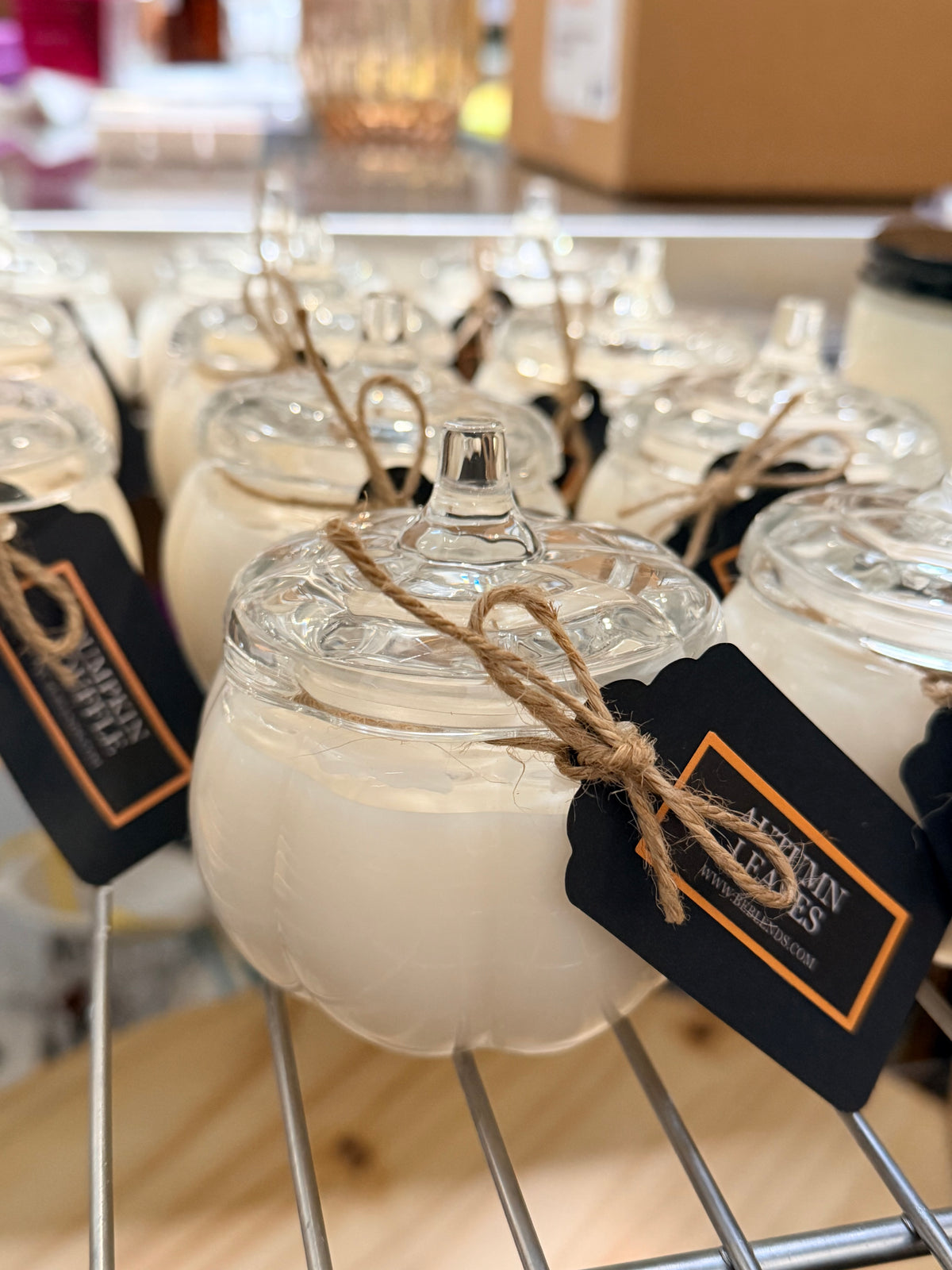 5 oz Clear Pumpkin Soy Candle | Fall Candle & Gift