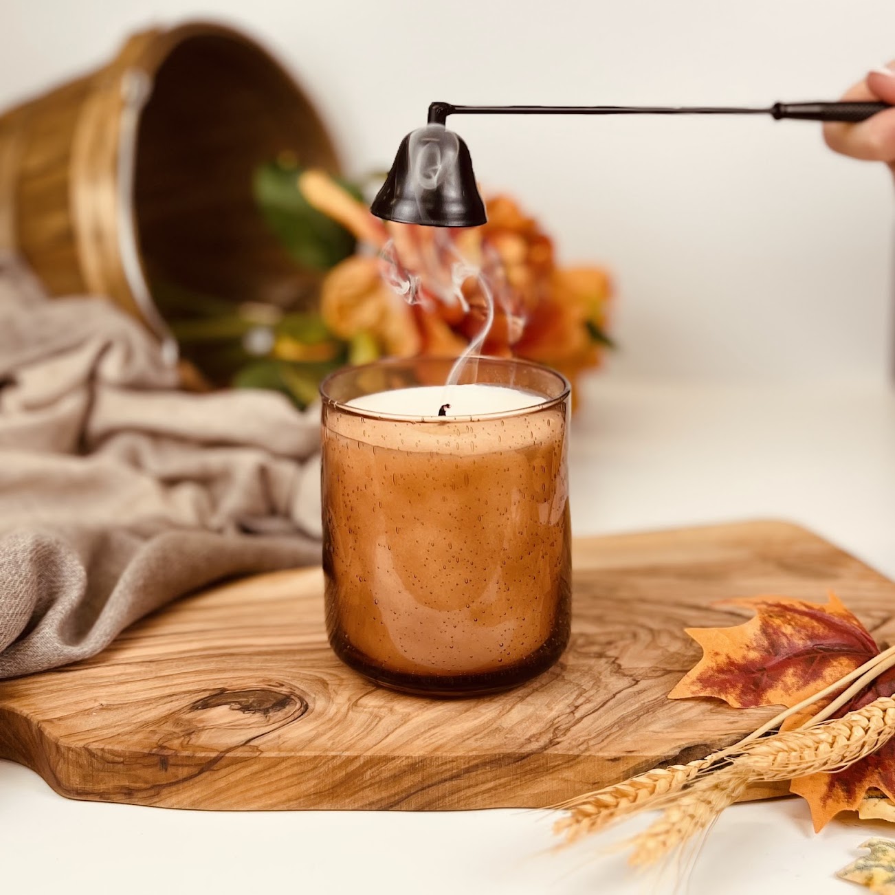 **NEW** Buttered Toffee Bourbon Amber Bubble Jar Soy Candles