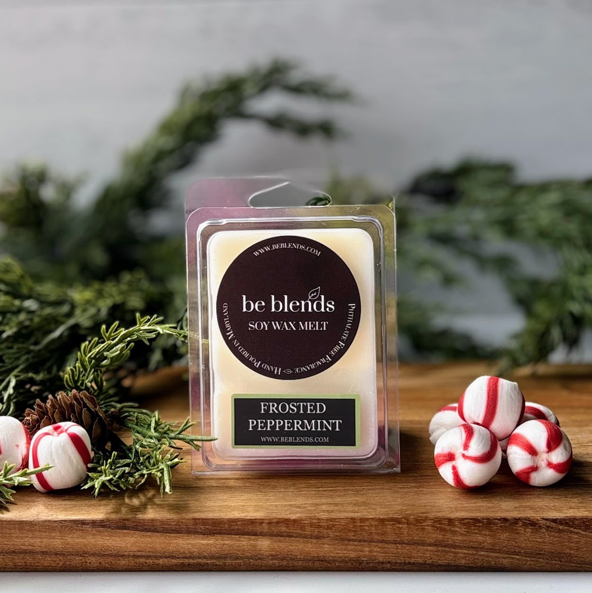 Frosted Peppermint Soy Candles and Wax Melts