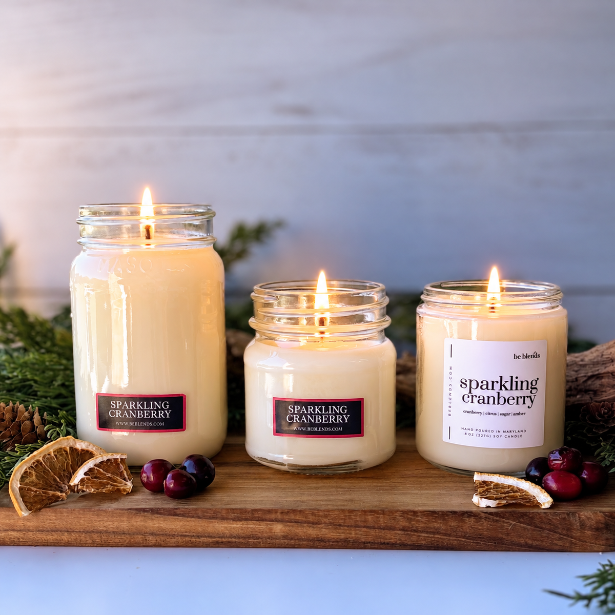 Sparkling Cranberry Soy Candles and Wax Melts