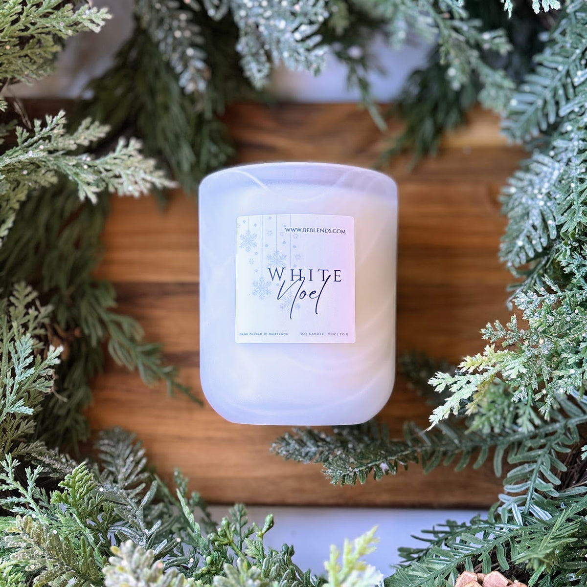 White Noel Soy Candle | Christmas Tree & Christmas Cookie