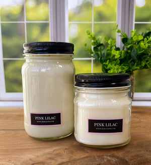 Pink Lilac Soy Candles and Wax Melts