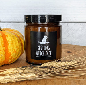 Resting Witch Face Snarky Amber Tumbler Soy Candle